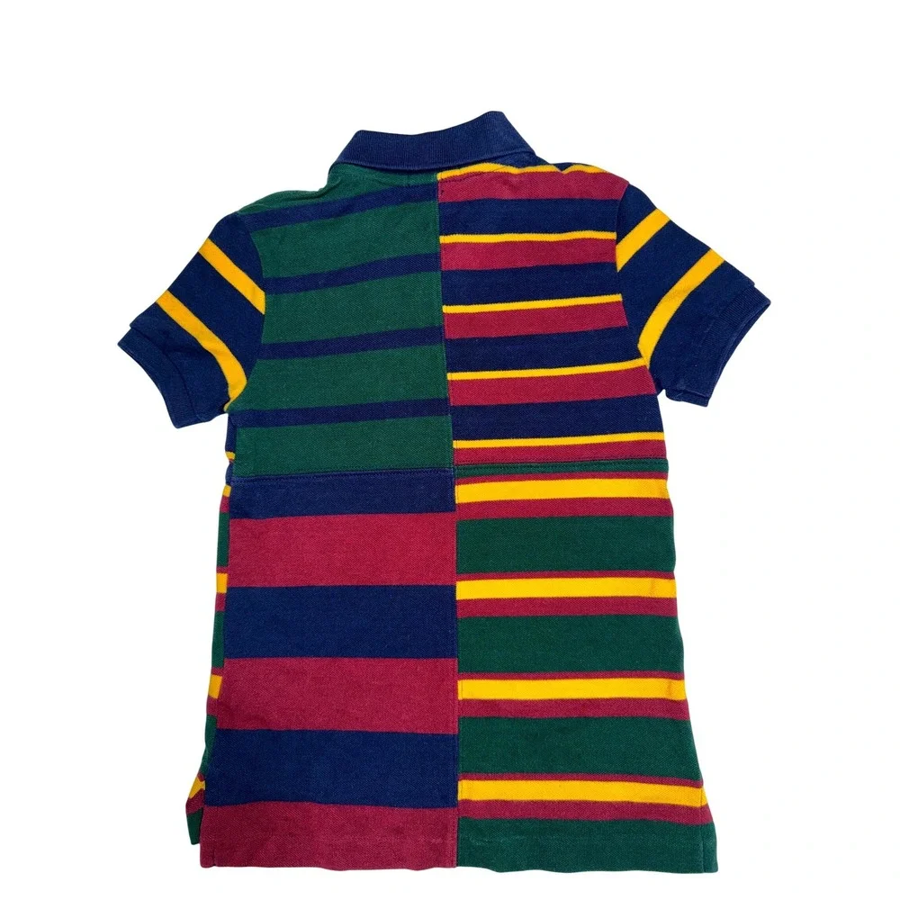 Polo Ralph Lauren Kids Multi Color Block Striped 1967 Polo Shirt Size 5